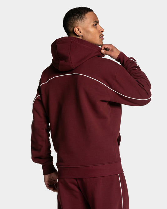Contrastline Zip Jacket ‘Burgundy’