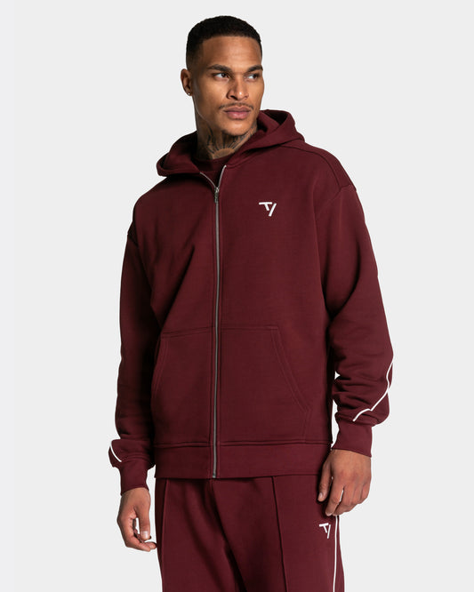 Contrastline Zip Jacket ‘Burgundy’