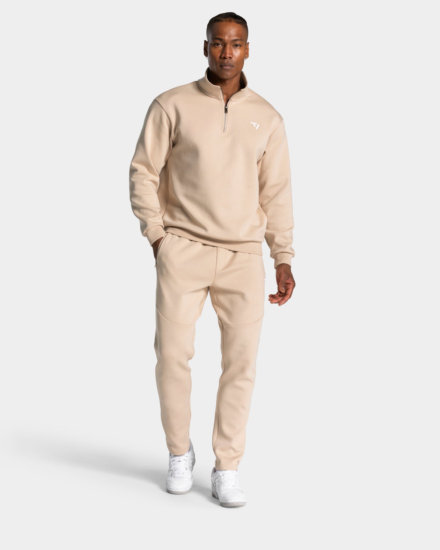 Felpa Half Zip Prime "Beige"