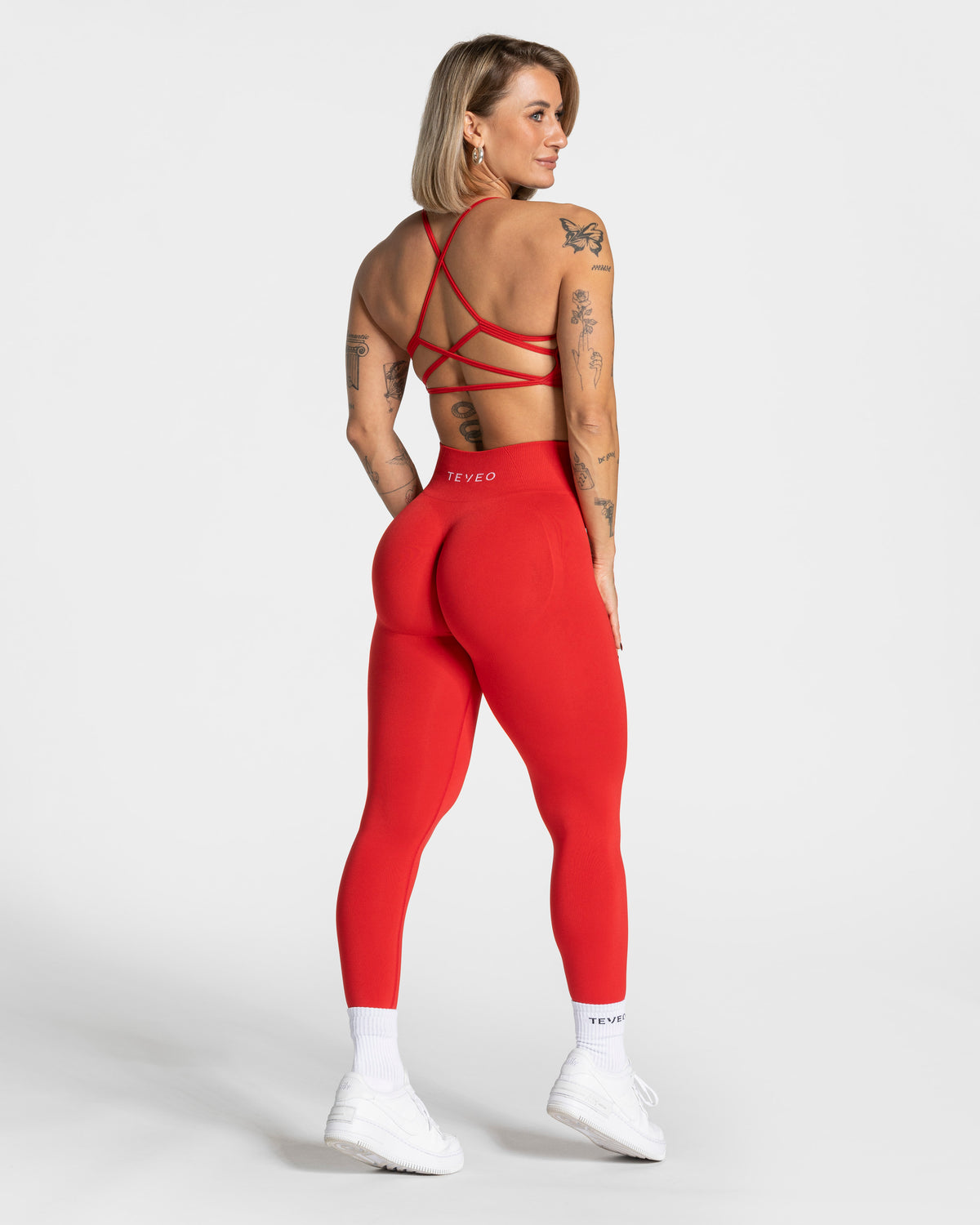 Pure Covert Scrunch Leggings "Red"