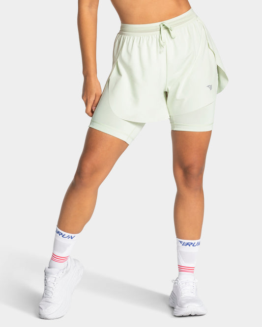 RUN 2in1 Shorts 8 Inch "Ice Mint"