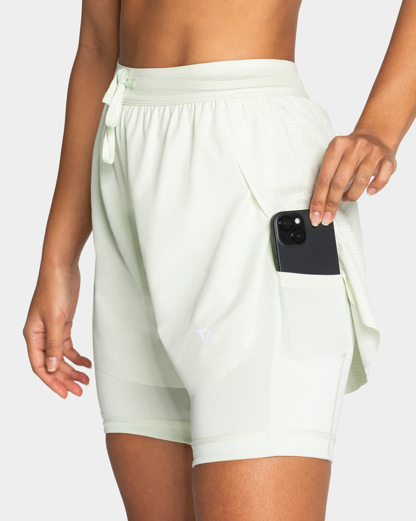 Short 8 pouces 2-en-1 RUN « Ice Mint »