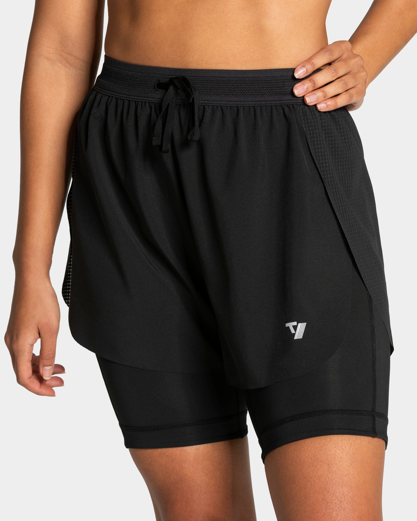 RUN 2in1 Shorts 8 Inch "Schwarz"