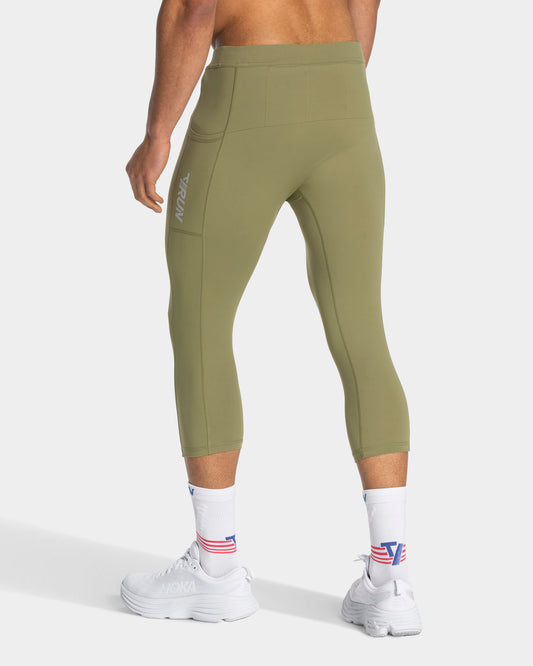 RUN 3/4 Tights ‘Olive’