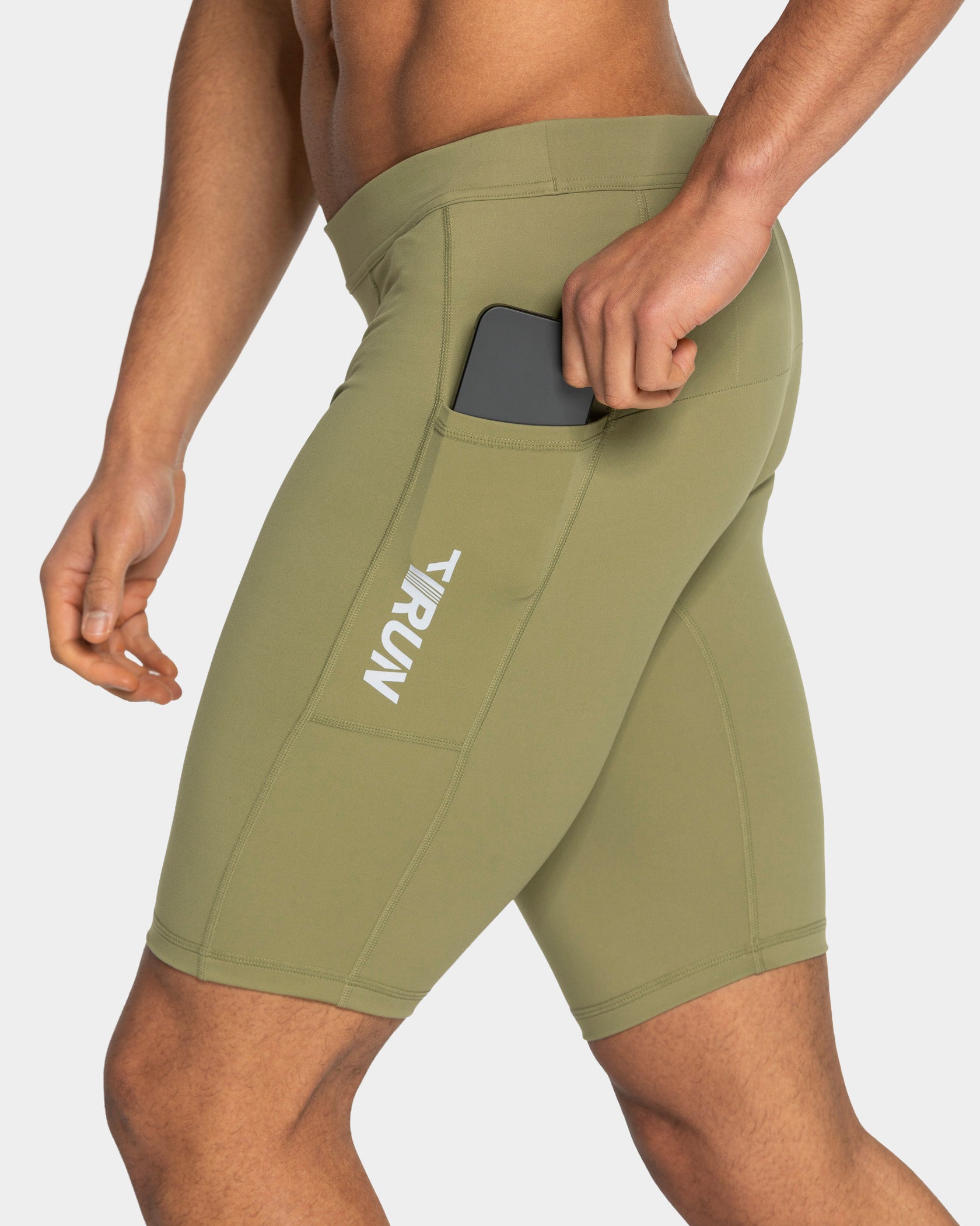 RUN Half Tights 9 Inch 'Olive'