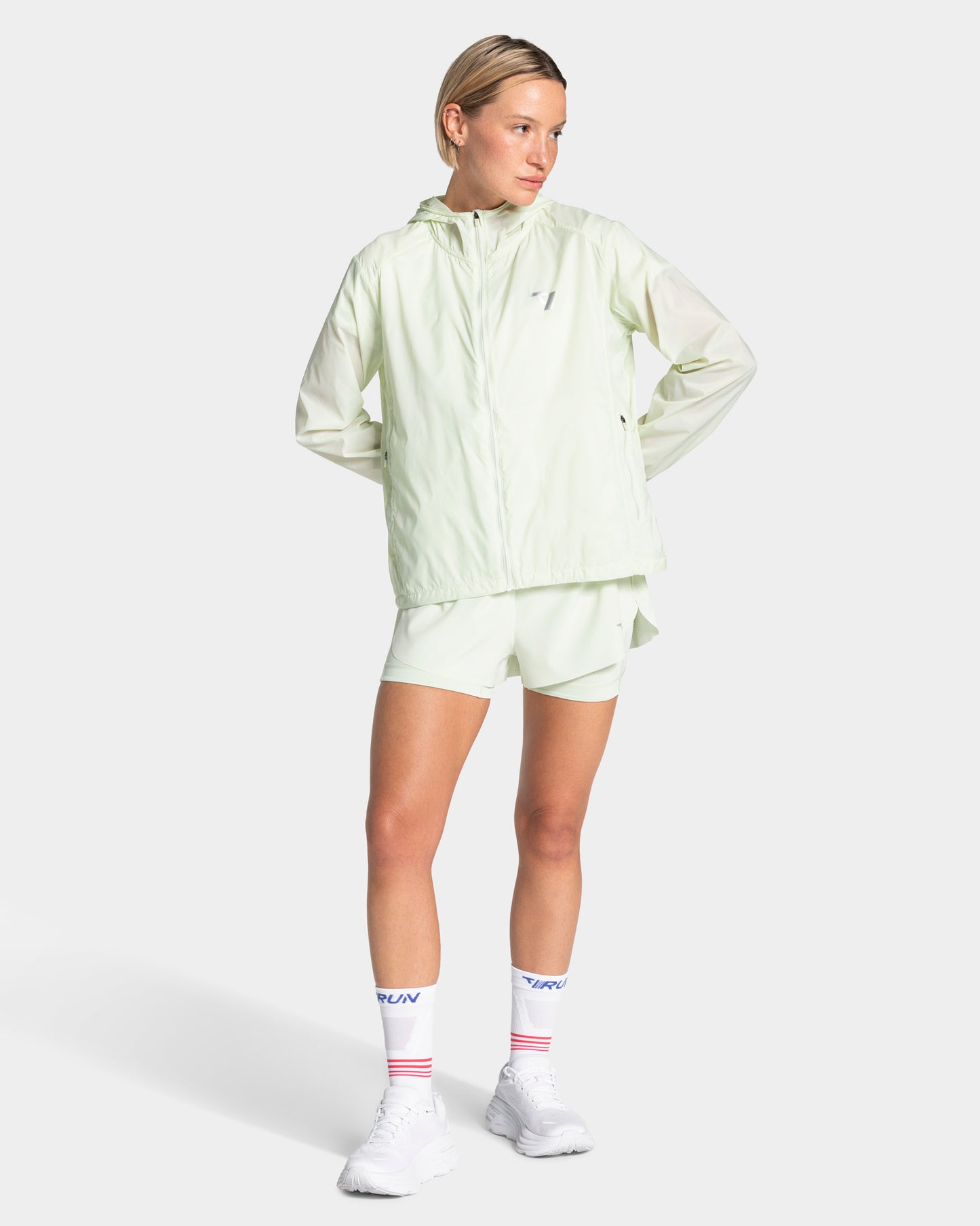 Giacca RUN Lightweight con zip “Ice Mint”