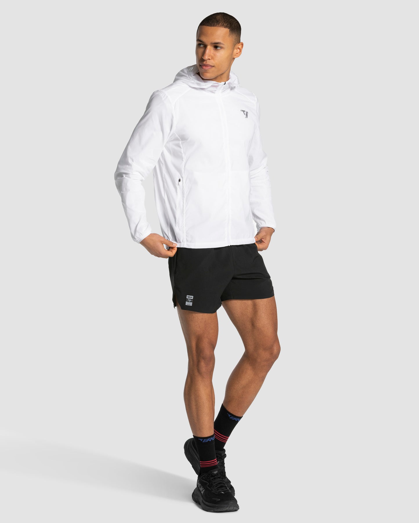 RUN Lightweight Zip Jacke "Weiß"