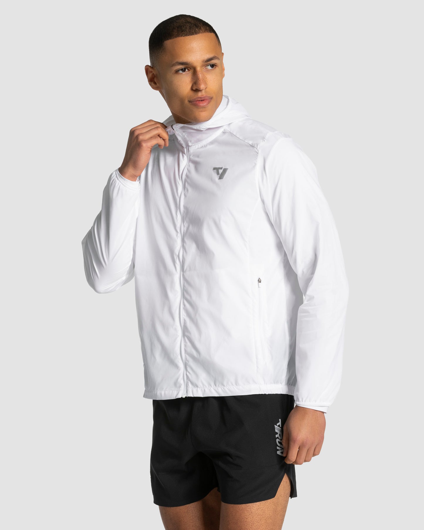 RUN Lightweight Zip Jacke "Weiß"