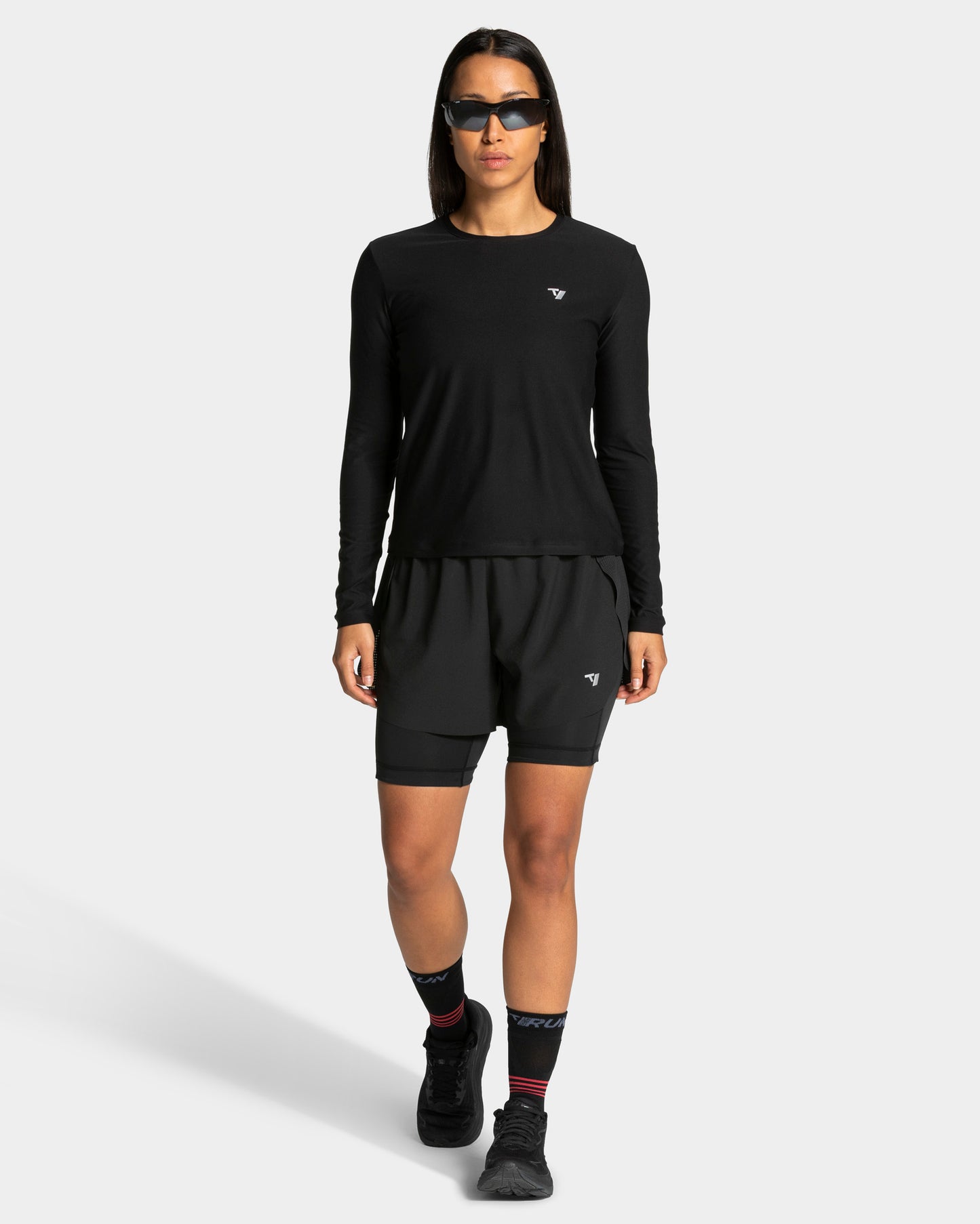 RUN 2in1 Shorts 8 Inch "Schwarz"