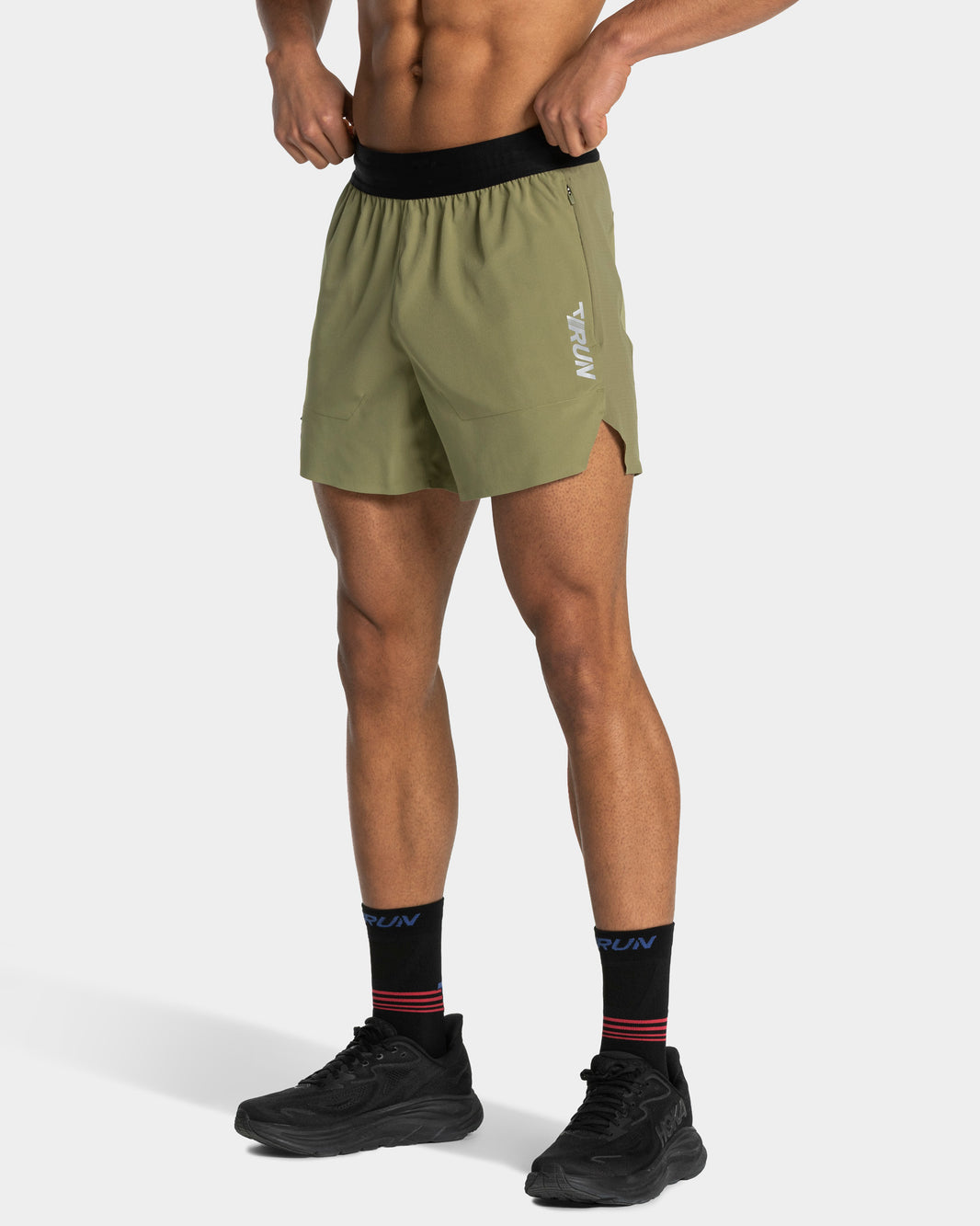 Shorts de 5 pulgadas RUN «verde oliva»