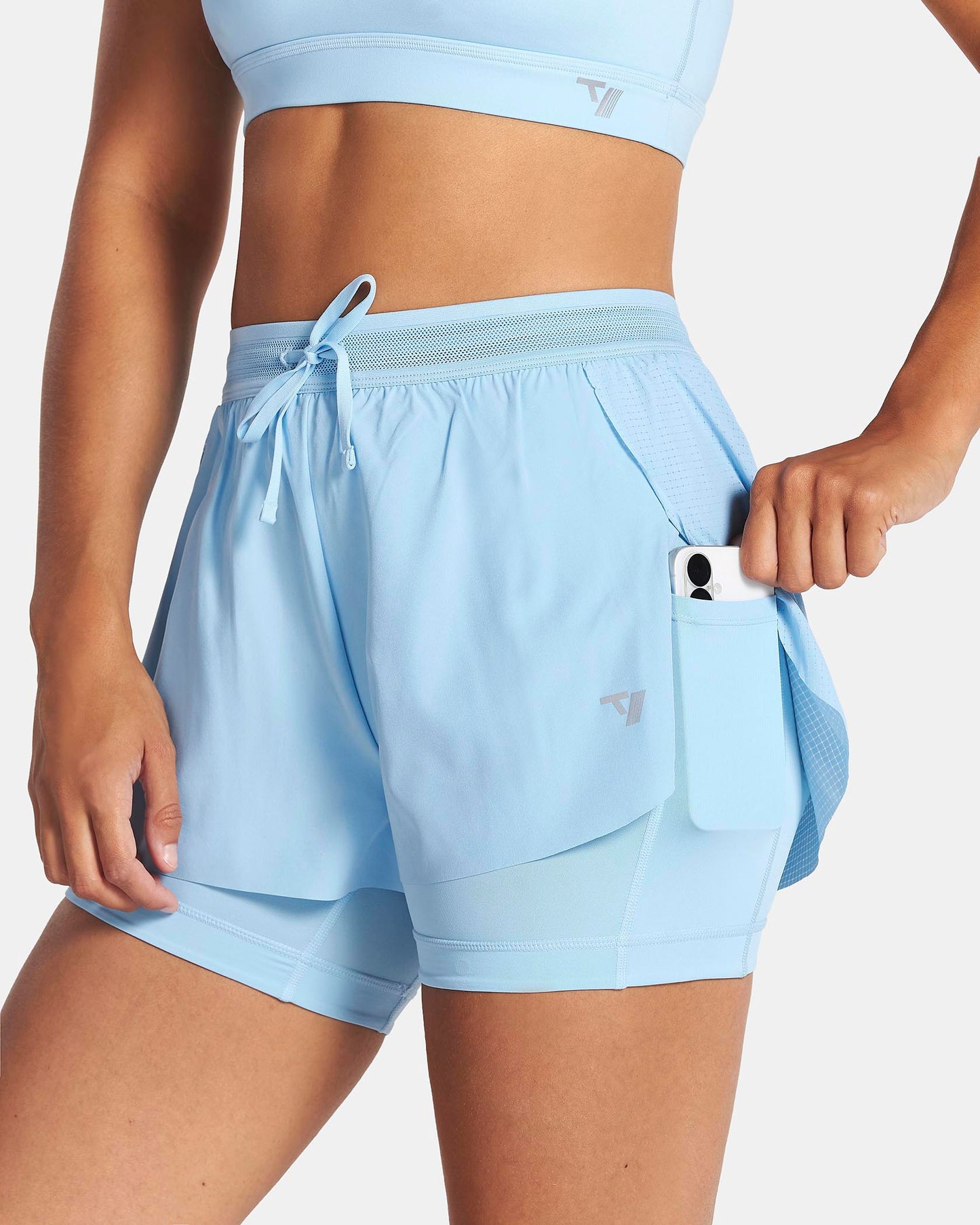 RUN 2in1 Shorts 5 Inch ‘Ice Blue’