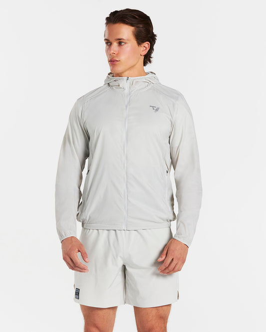 RUN Lightweight Zip Jacke Men "Hellgrau"