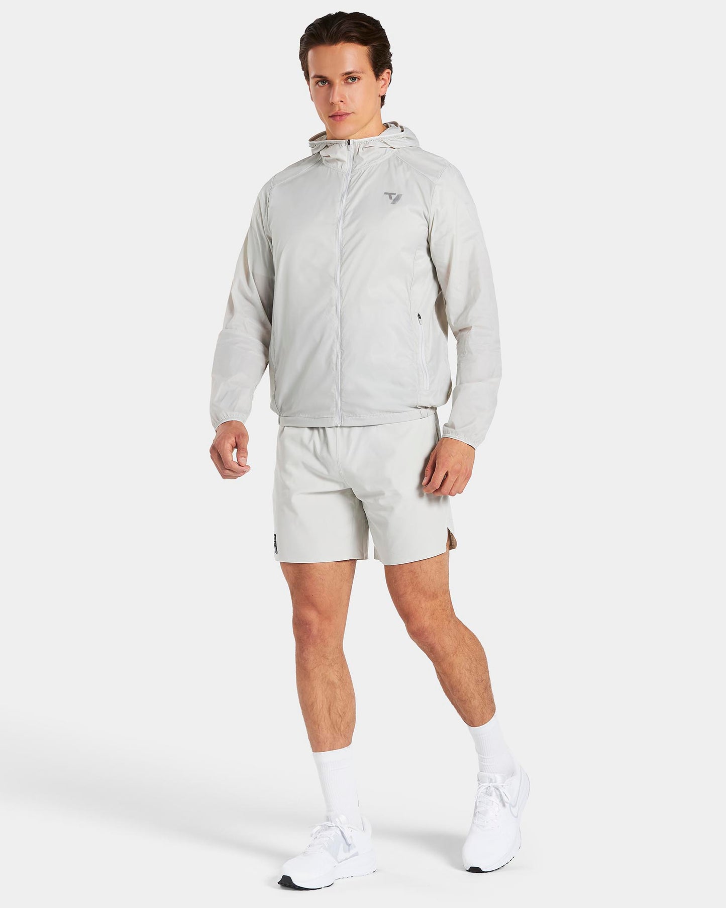 RUN Lightweight Zip Jacke Men "Hellgrau"