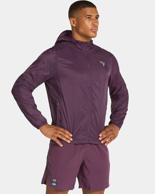 Veste de sport zippée et légère RUN « Dusty Purple »