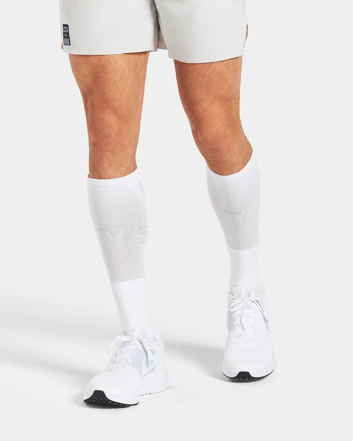RUN Performance Leg Sleeve "Weiß - Hellgrau"