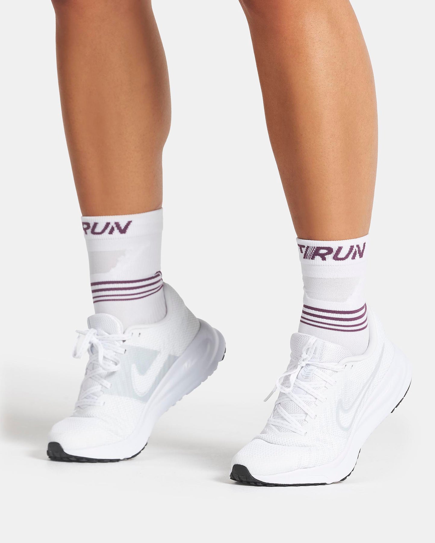 RUN Performance Socks (2-Pack) ‘White / Dusty Purple’