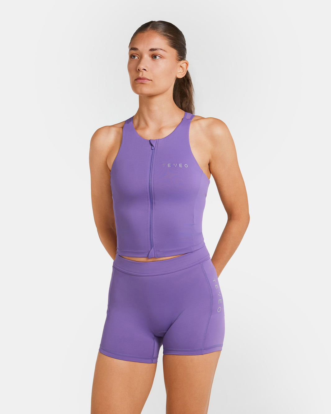 RUN RACE Full Zip Tank "Lila"