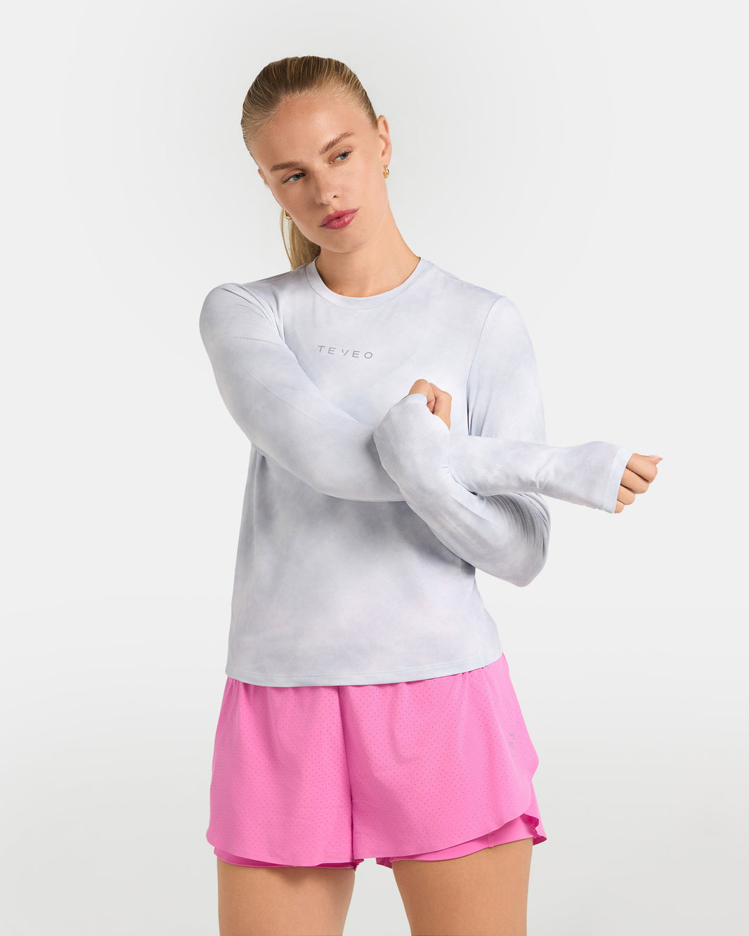 Camiseta de manga larga RUN RACE «Cloud blanco»