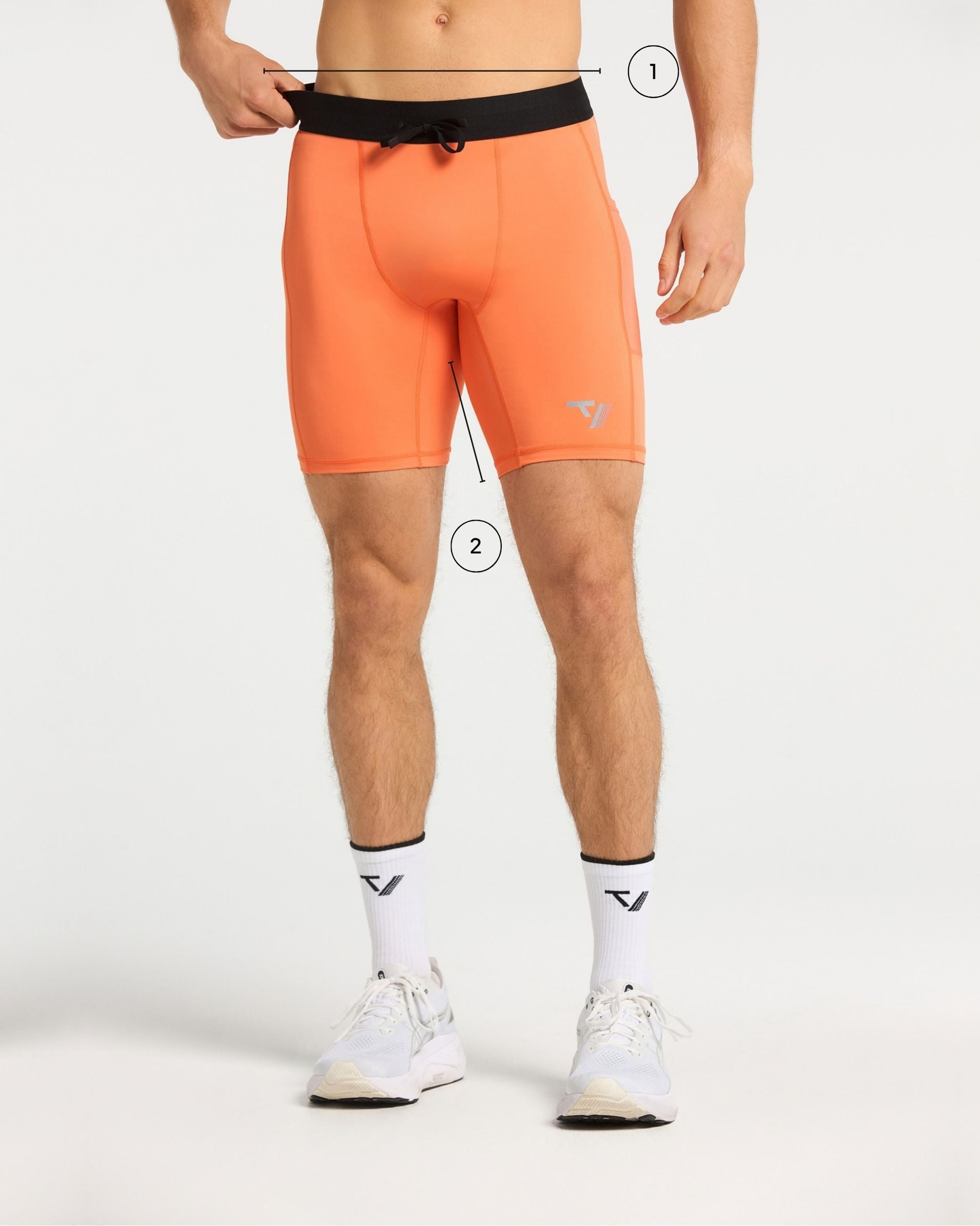 RUN RACE Half Tights 'Orange'