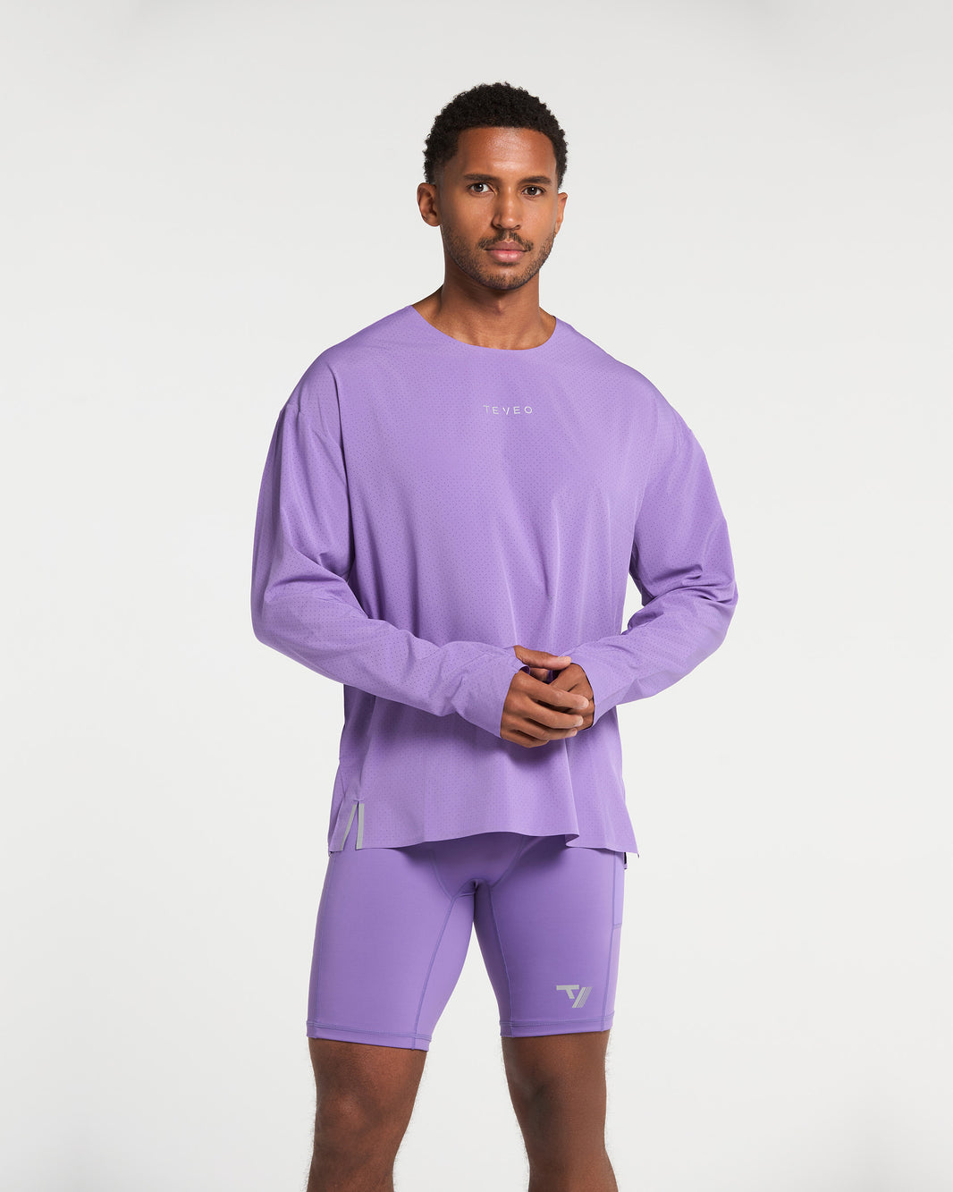 Haut à manches longues oversize RUN RACE « mauve »