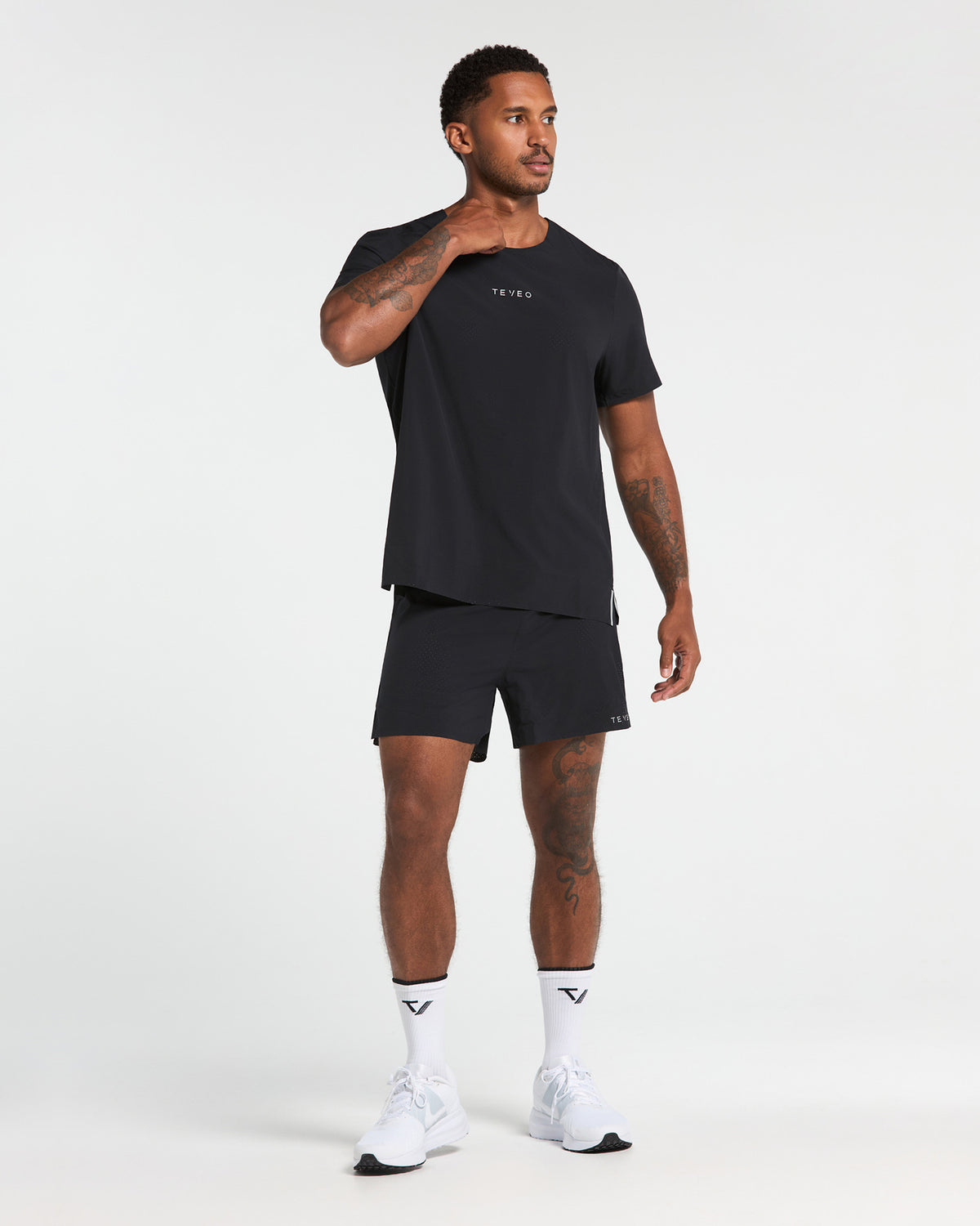 RUN RACE Split Shorts "Schwarz"