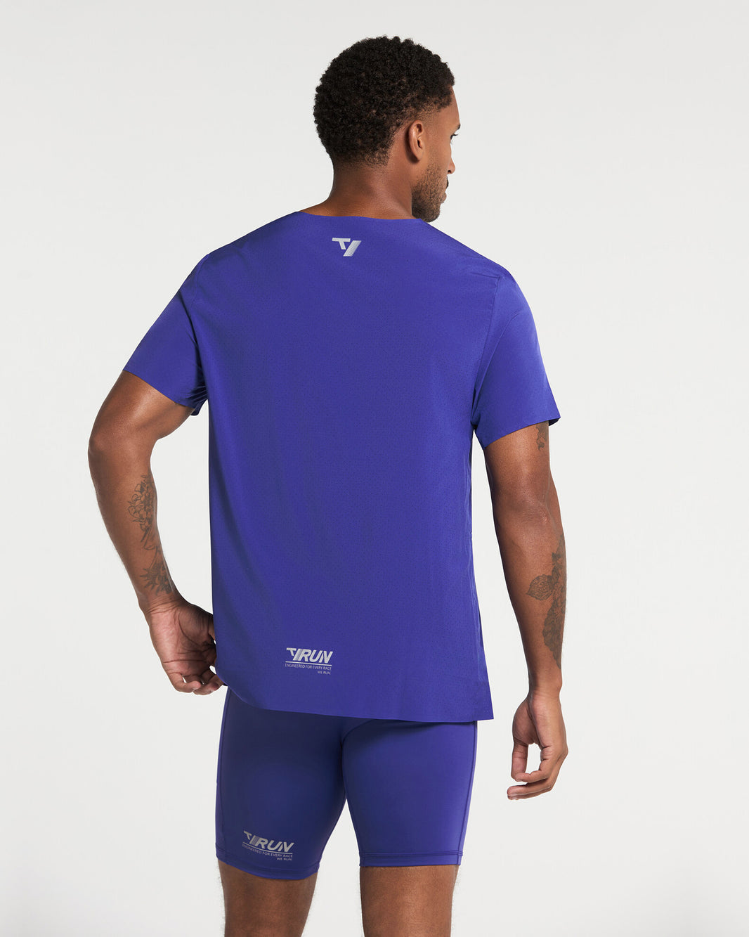 RUN RACE Oversized T-Shirt "Blau"