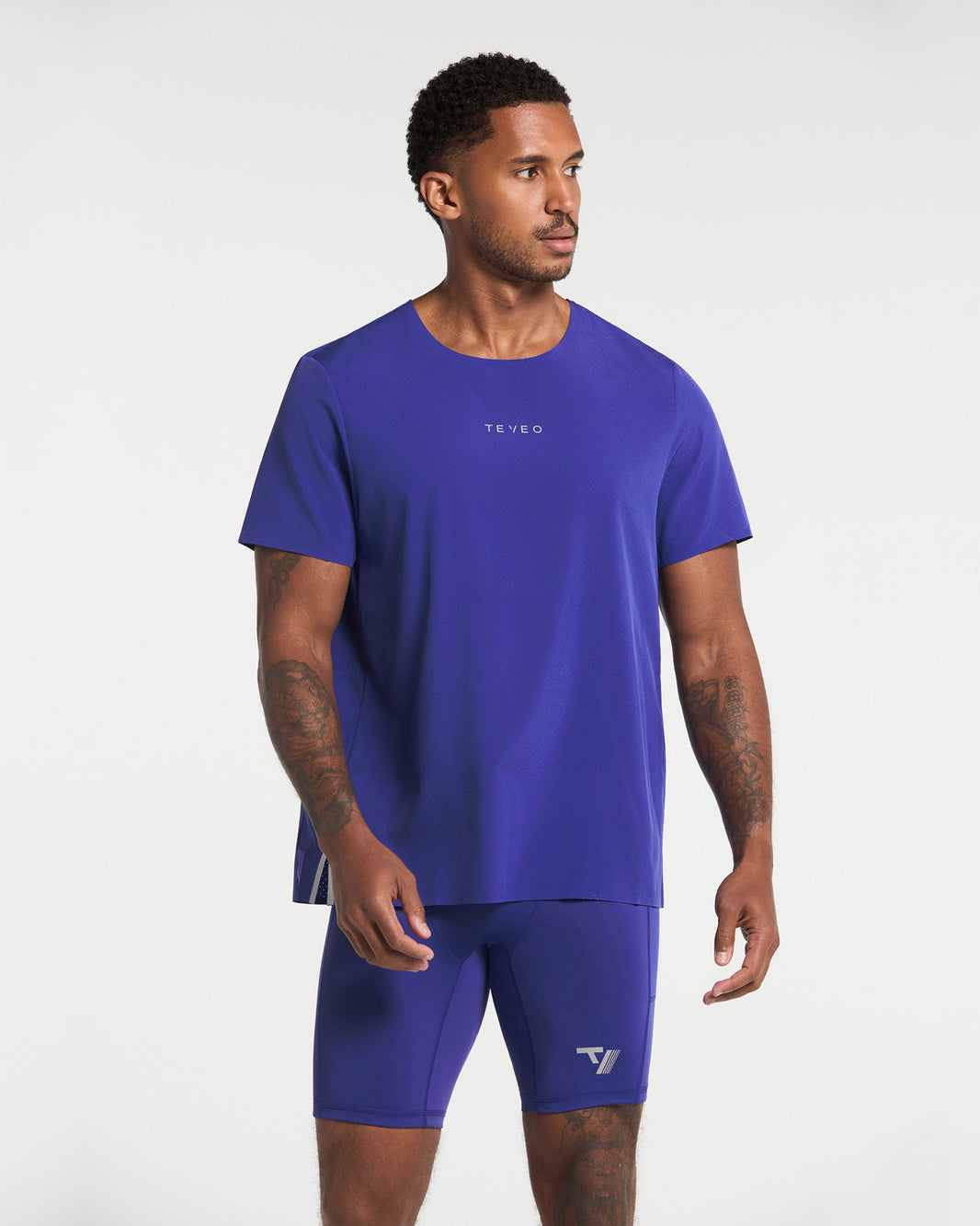 RUN RACE Oversized T-Shirt "Blau"