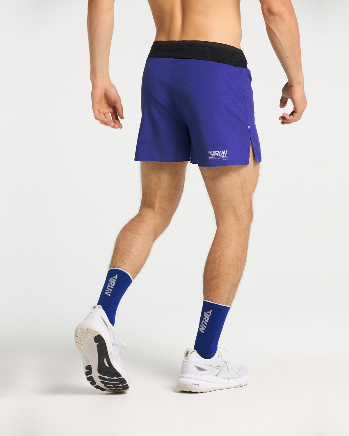 RUN RACE Split Shorts "Blau"