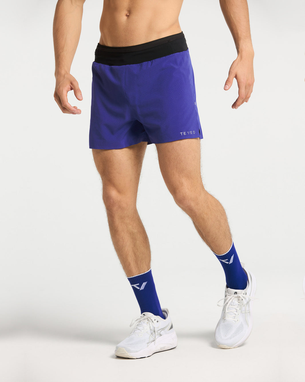 RUN RACE Split Shorts "Blau"