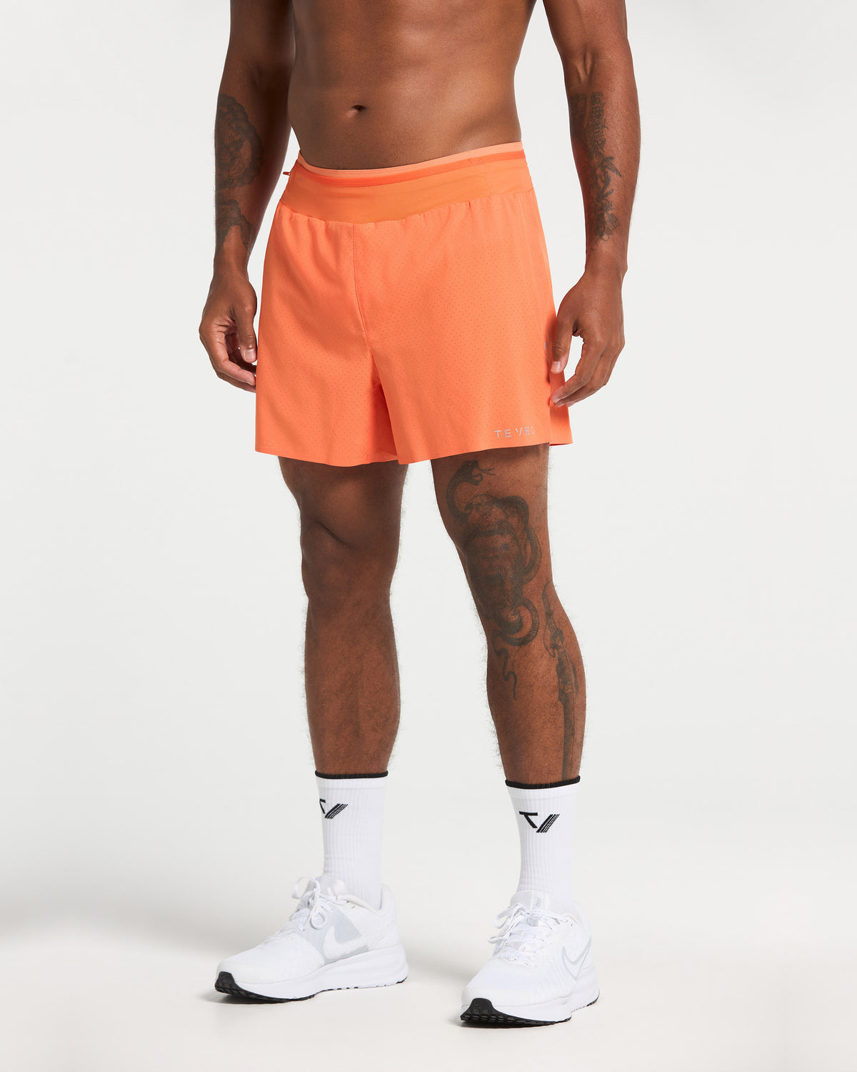 RUN RACE Split Shorts "Orange"