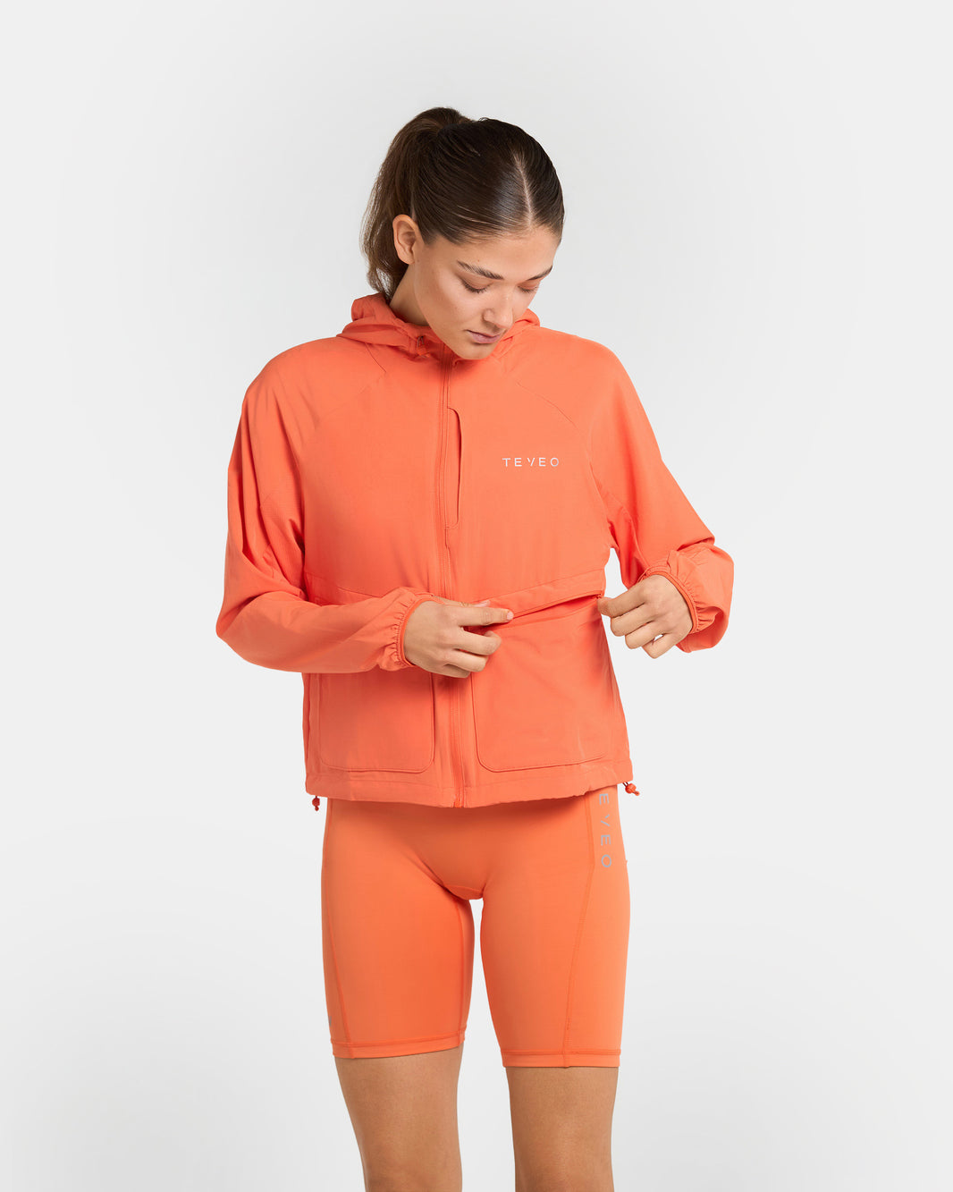 Giacca con zip RUN RACE “Arancione"