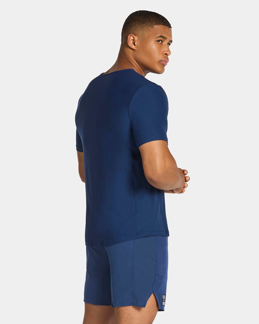 T-shirt RUN « bleu foncé »