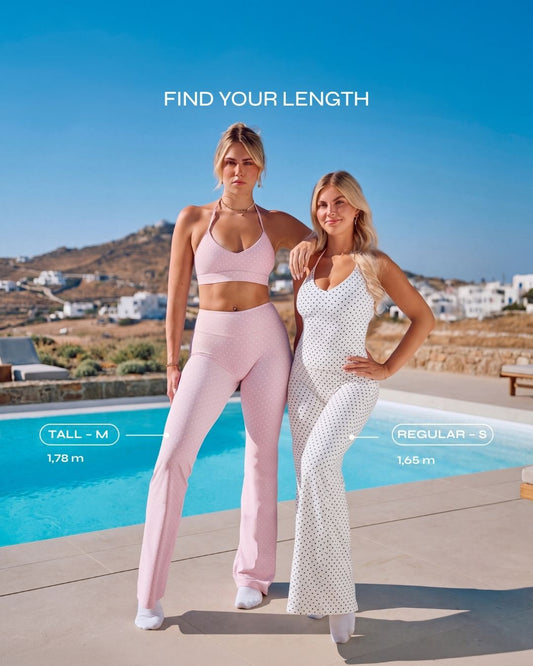 Allrounder Flared Leggings – Regular ‘White Polka Dot’