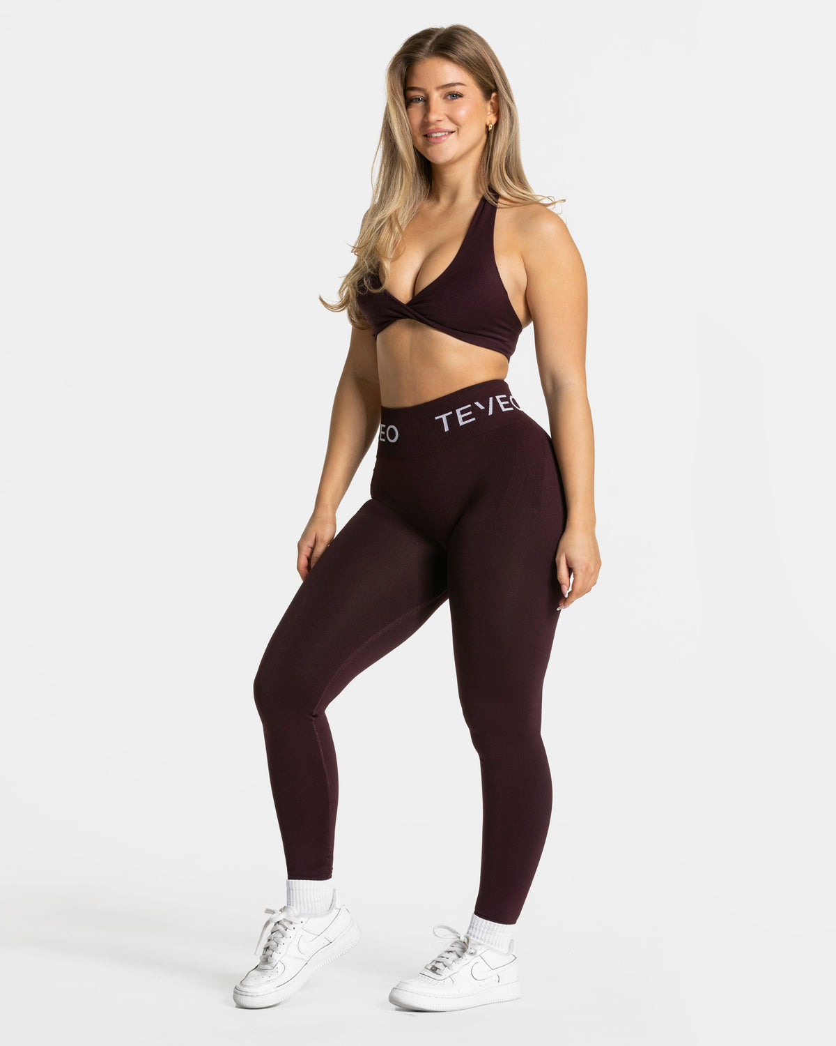 Signature Covert Scrunch Leggings ‘Merlot’