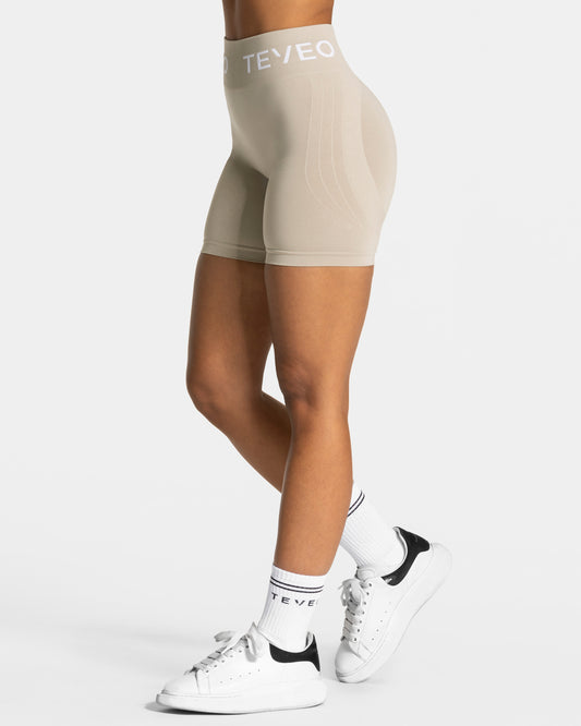Signature Covert Scrunch Shorts ‘Latte’