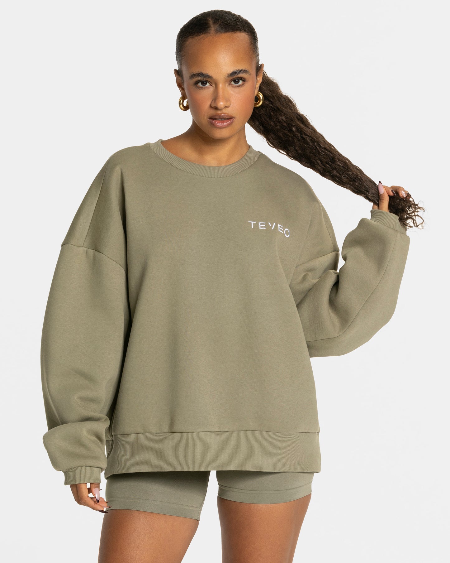 Signature Oversized Sweater ‘Khaki’