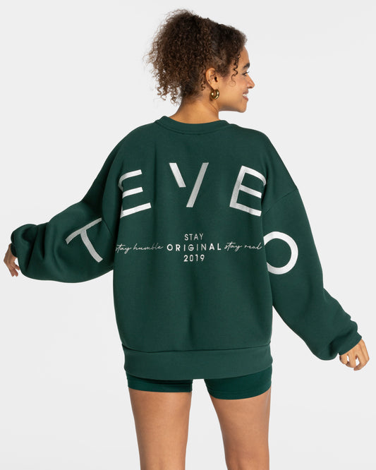 Felpa Signature Oversized “Verde scuro”