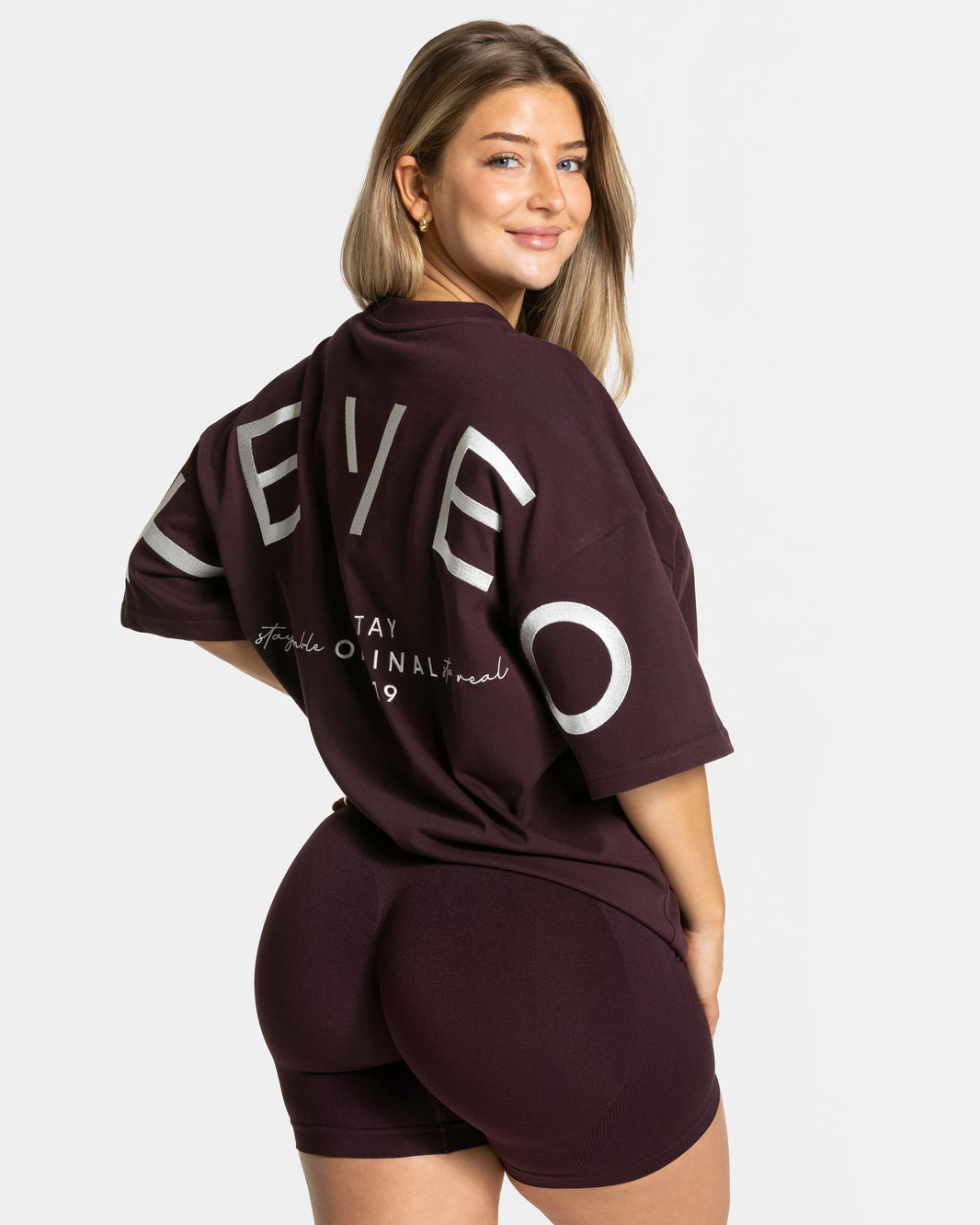 T-shirt Signature Oversized “Merlot”