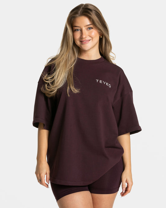 Camiseta oversize Signature «Merlot»