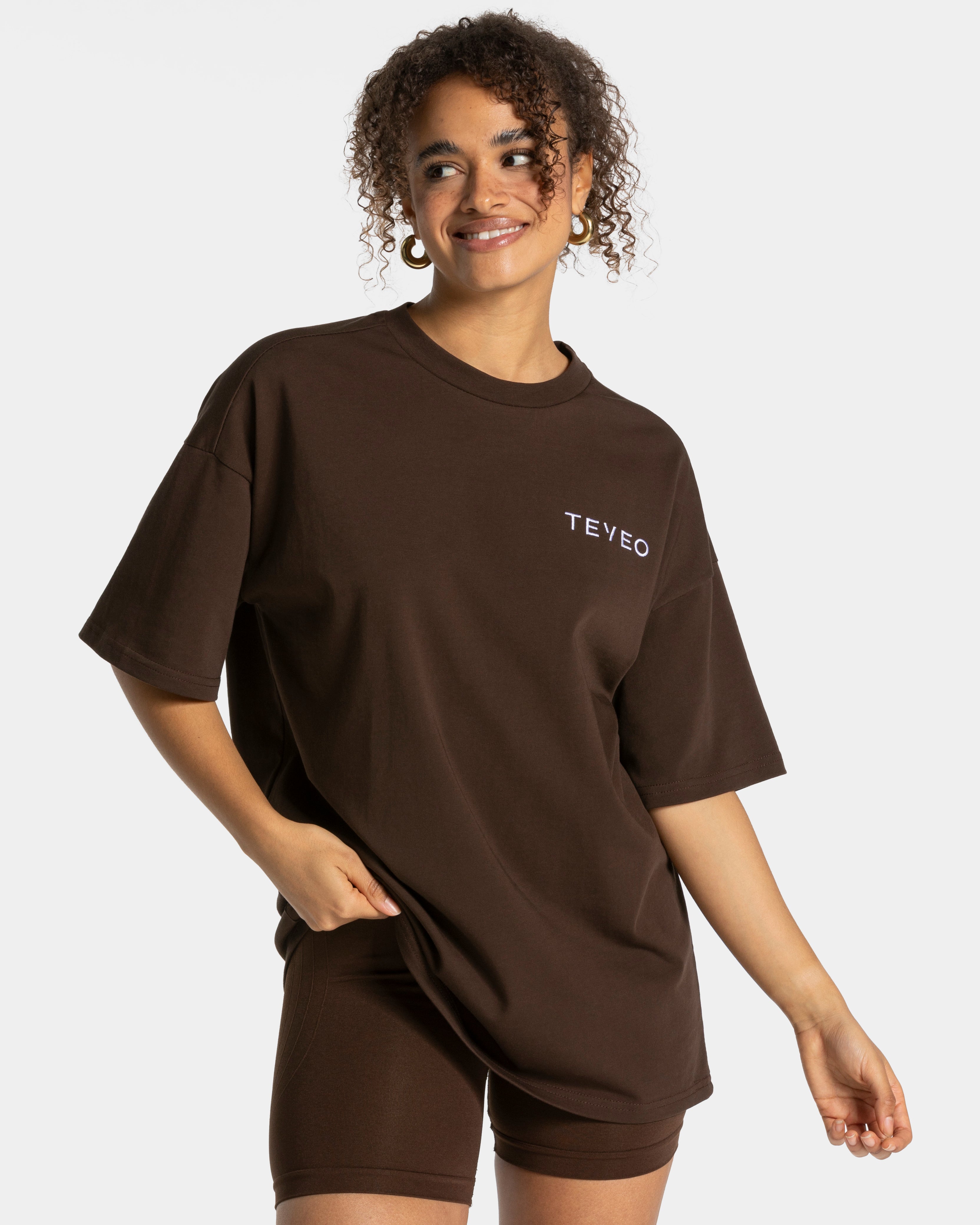 Signature Oversized T-Shirt | Dunkelbraun