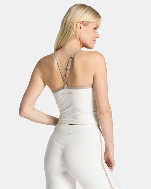 Haut côtelé Soft « Blanc cassé »