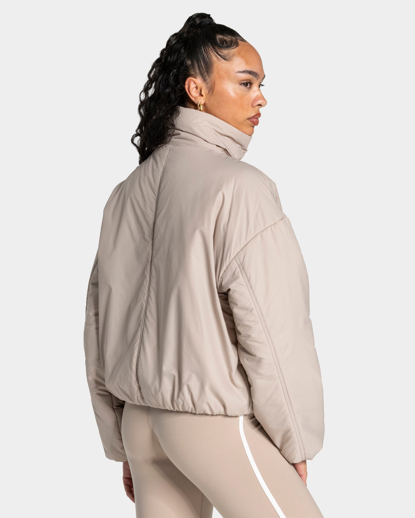 Soft Crop Bomber Jacket ‘Cappuccino’