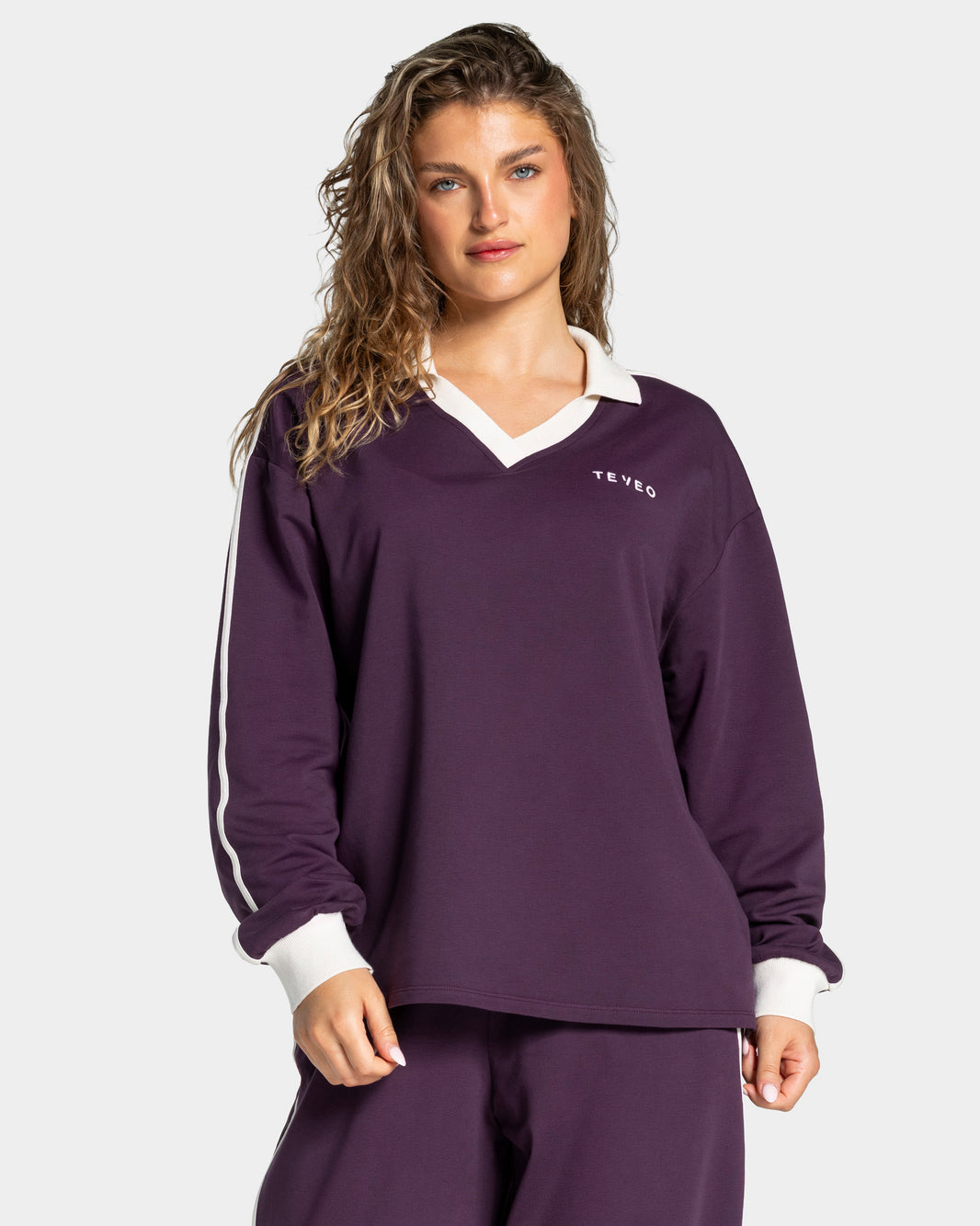 Soft Polo Longsleeve ‘Blackberry’