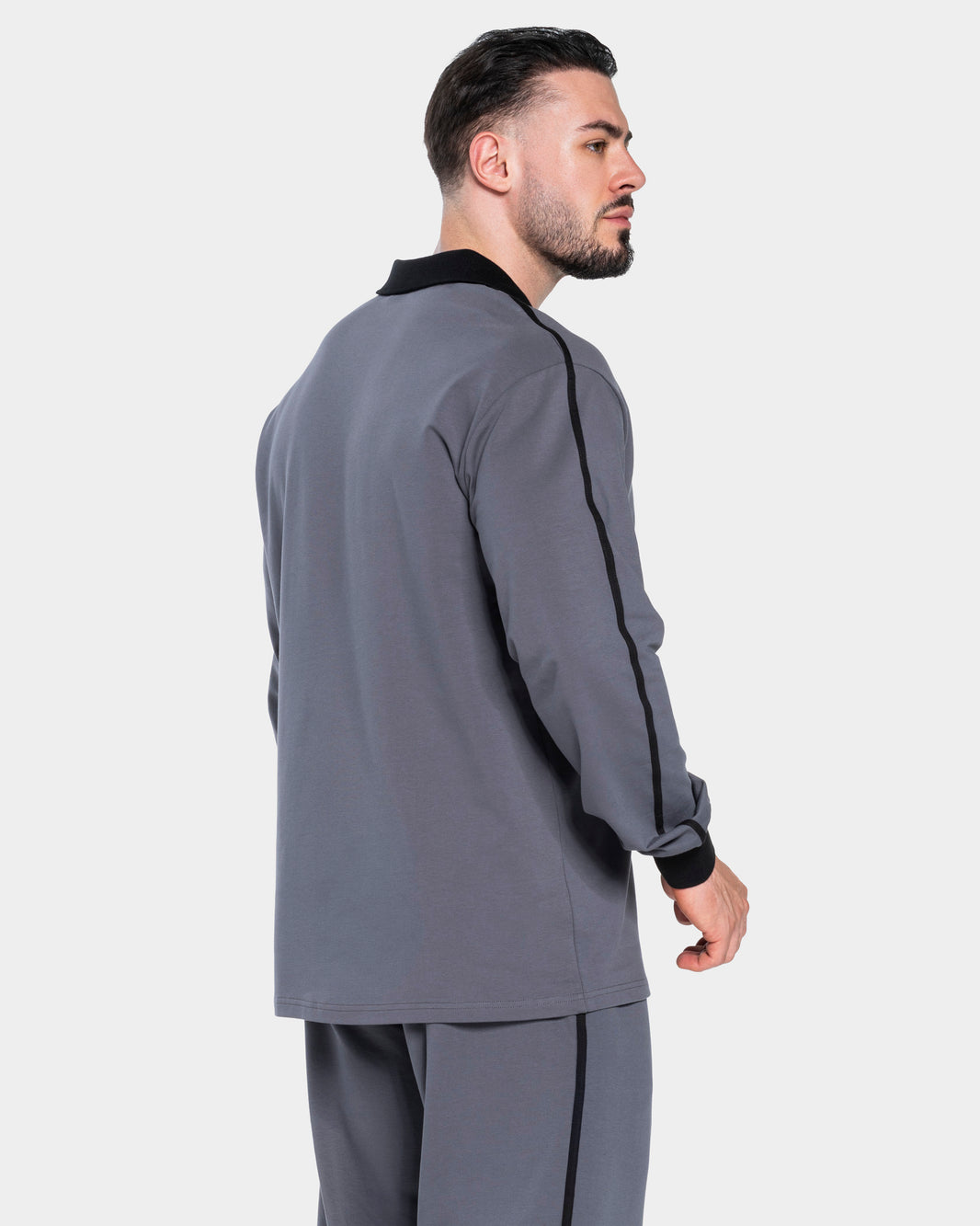 Soft Polo Longsleeve ‘Graphite’