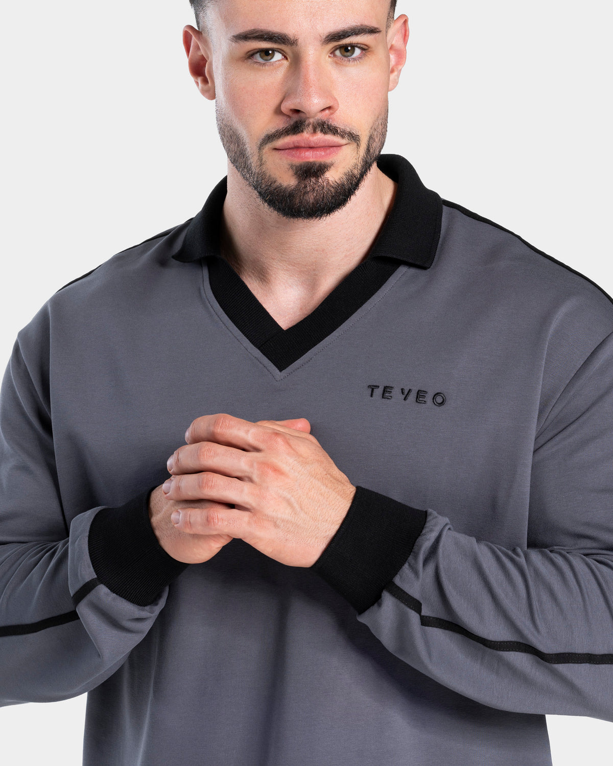 Soft Polo Longsleeve ‘Graphite’