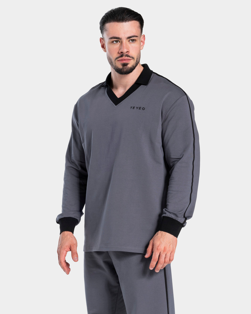 Soft Polo Longsleeve ‘Graphite’