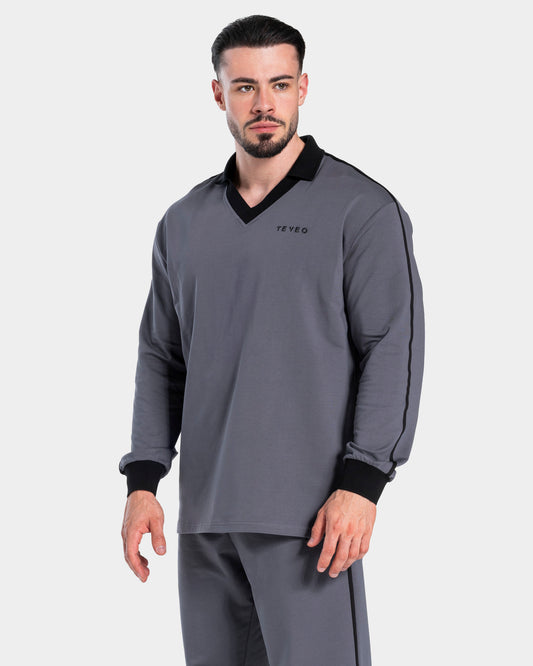 Soft Polo Longsleeve ‘Graphite’