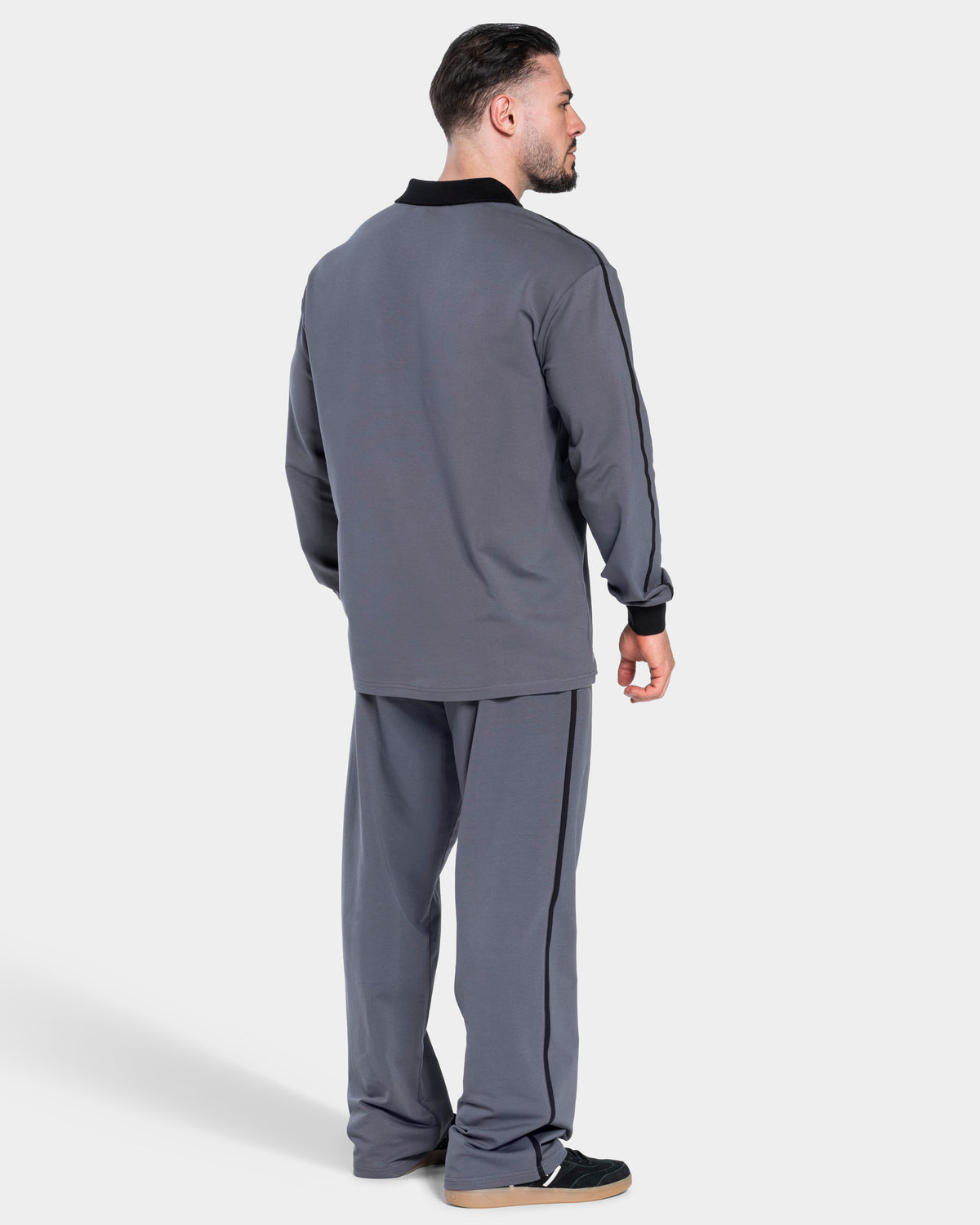 Soft Polo Longsleeve ‘Graphite’