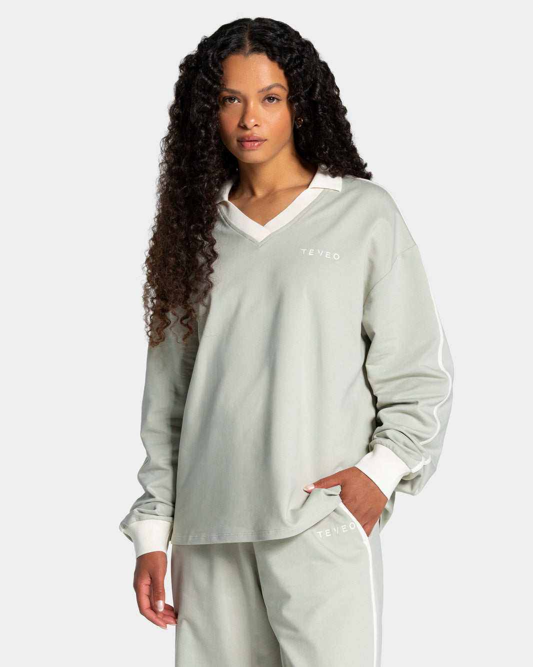Soft Polo Longsleeve ‘Pistachio’
