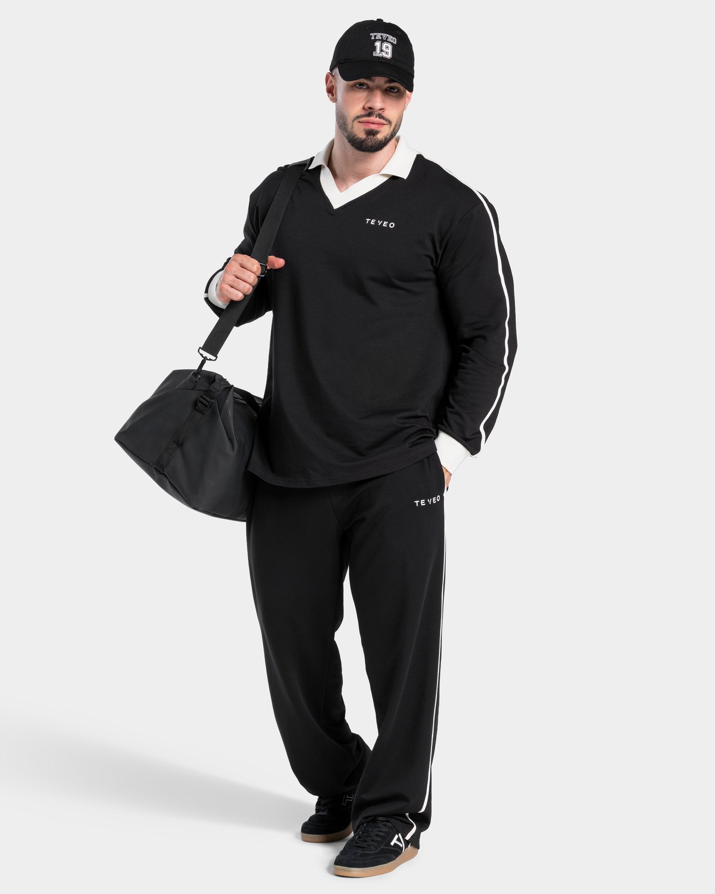 Soft Polo Longsleeve "Schwarz"